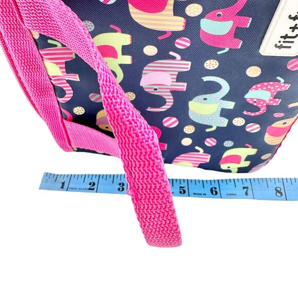 Fit+Fresh Riley Insulated Lunch Bag Elephant Print Handles 8x8x6 PVC Free EUC - Picture 10 of 11